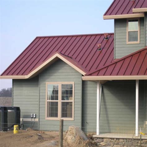 house red roof metal galvanized siding|red metal roof colors.